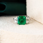 Natural Columbia Emerald Diamond Ring D4.03ct d0.92ct. PT